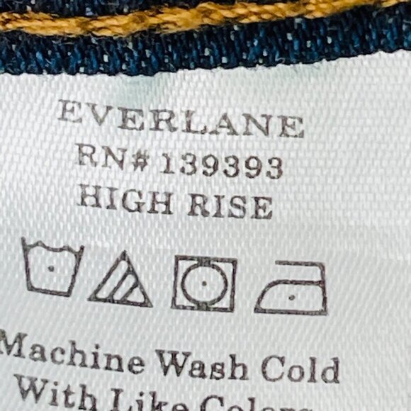 Everlane Women's High Rise Skinny Jeans‎ Size 28 Dark Wash Stretch - Picture 6 of 10